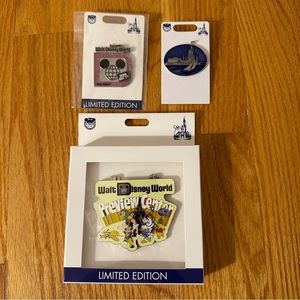 3-Walt Disney World 50th Anniversary Vault Collection Pins